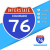Interstate 76 Road Sign Replica – Personalized Travel Sign | Home & Office Wall Decor (8.54” x 8.53”)