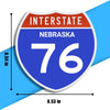 Interstate 76 Road Sign Replica – Personalized Travel Sign | Home & Office Wall Decor (8.54” x 8.53”)