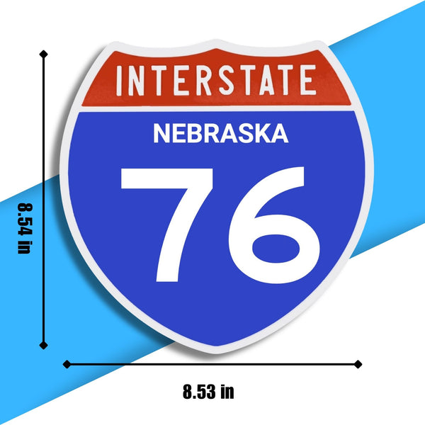 Interstate 76 Road Sign Replica – Personalized Travel Sign | Home & Office Wall Decor (8.54” x 8.53”)