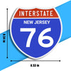 Interstate 76 Road Sign Replica – Personalized Travel Sign | Home & Office Wall Decor (8.54” x 8.53”)