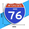 Interstate 76 Road Sign Replica – Personalized Travel Sign | Home & Office Wall Decor (8.54” x 8.53”)