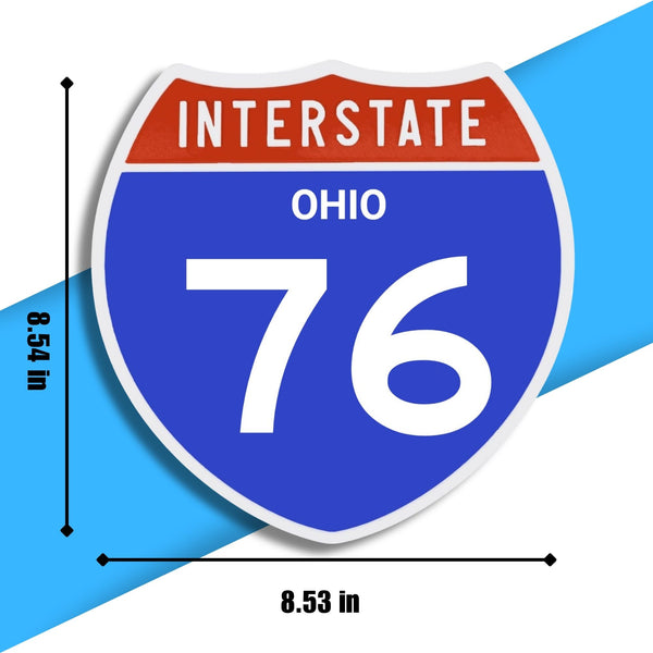 Interstate 76 Road Sign Replica – Personalized Travel Sign | Home & Office Wall Decor (8.54” x 8.53”)