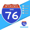 Interstate 76 Road Sign Replica – Personalized Travel Sign | Home & Office Wall Decor (8.54” x 8.53”)