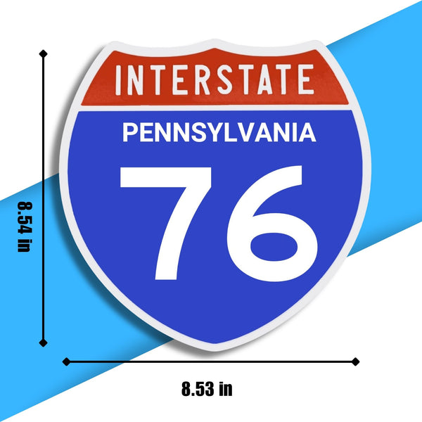 Interstate 76 Road Sign Replica – Personalized Travel Sign | Home & Office Wall Decor (8.54” x 8.53”)