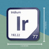 IRIDIUM Periodic Table Tile – Educational Wall Art for Science Lovers, 5.6 x 5.6 Inches