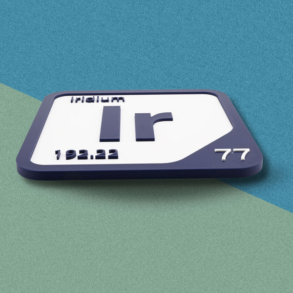 IRIDIUM Periodic Table Tile – Educational Wall Art for Science Lovers, 5.6 x 5.6 Inches