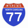 Interstate 77 Road Sign Replica – Personalized Travel Sign | Home & Office Wall Decor (8.54” x 8.53”)