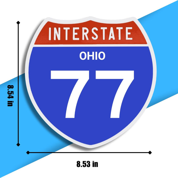 Interstate 77 Road Sign Replica – Personalized Travel Sign | Home & Office Wall Decor (8.54” x 8.53”)