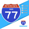 Interstate 77 Road Sign Replica – Personalized Travel Sign | Home & Office Wall Decor (8.54” x 8.53”)