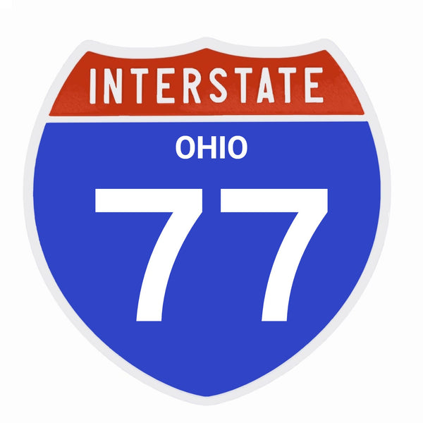 Interstate 77 Road Sign Replica – Personalized Travel Sign | Home & Office Wall Decor (8.54” x 8.53”)
