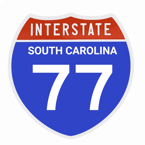 Interstate 77 Road Sign Replica – Personalized Travel Sign | Home & Office Wall Decor (8.54” x 8.53”)