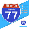 Interstate 77 Road Sign Replica – Personalized Travel Sign | Home & Office Wall Decor (8.54” x 8.53”)