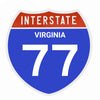 Interstate 77 Road Sign Replica – Personalized Travel Sign | Home & Office Wall Decor (8.54” x 8.53”)