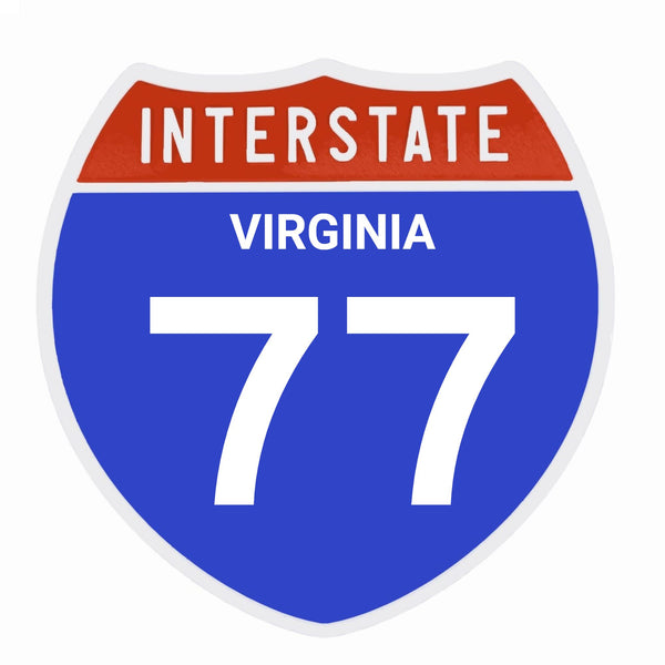 Interstate 77 Road Sign Replica – Personalized Travel Sign | Home & Office Wall Decor (8.54” x 8.53”)