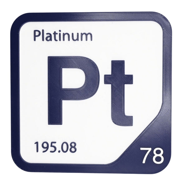 PLATINUM Periodic Table Tile – Educational Wall Art for Science Lovers, 5.6 x 5.6 Inches