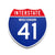 Interstate 41 Wisconsin road sign replica front view
