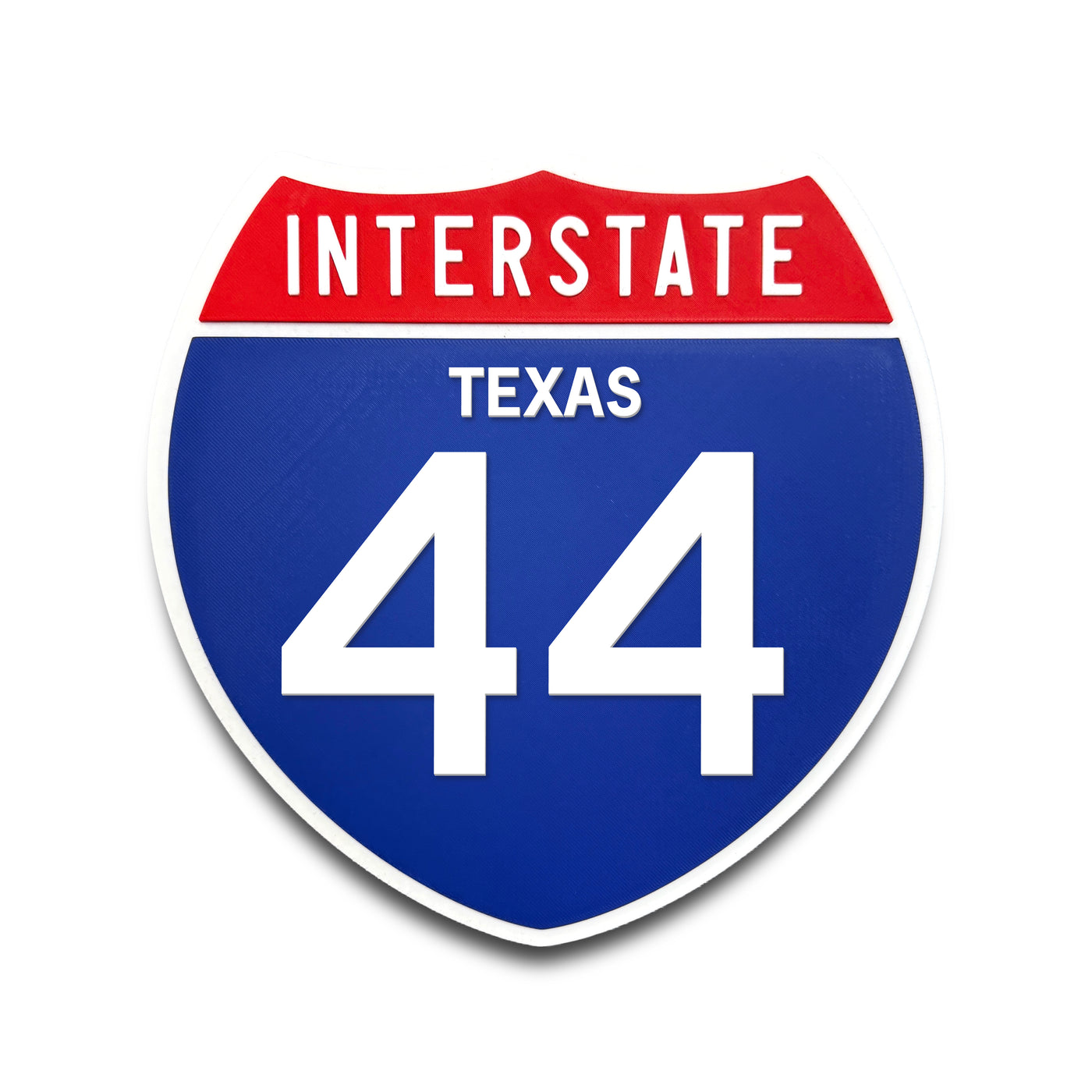 Interstate 44 Texas road sign replica front view