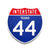 Interstate 44 Texas road sign replica front view