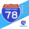 Interstate 78 Road Sign Replica – Personalized Travel Sign | Home & Office Wall Decor (8.54” x 8.53”)