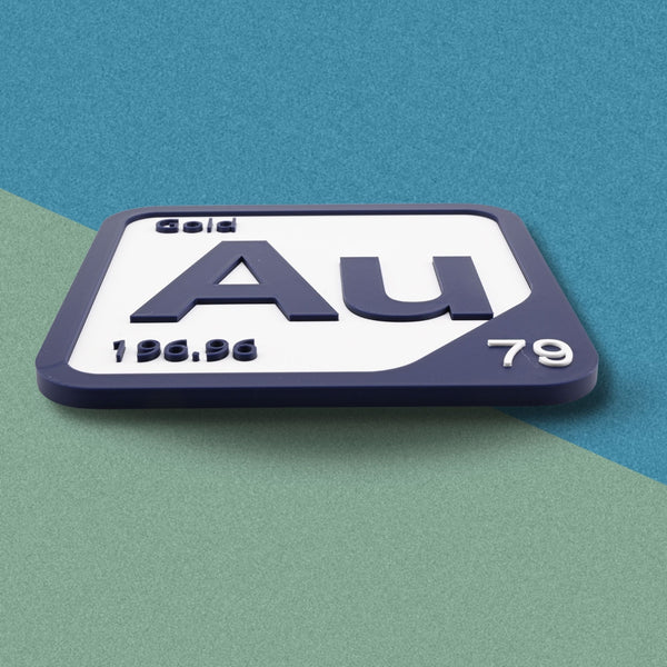 GOLD Periodic Table Tile – Educational Wall Art for Science Lovers, 5.6 x 5.6 Inches