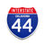 Interstate 44 Oklahoma road sign replica front view