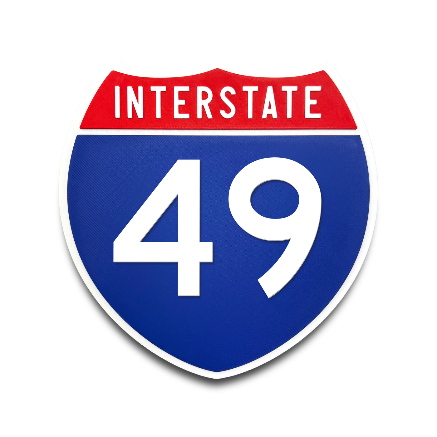 Interstate 49 Number Only road sign replica front view
