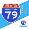 Interstate 79 Road Sign Replica – Personalized Travel Sign | Home & Office Wall Decor (8.54” x 8.53”)