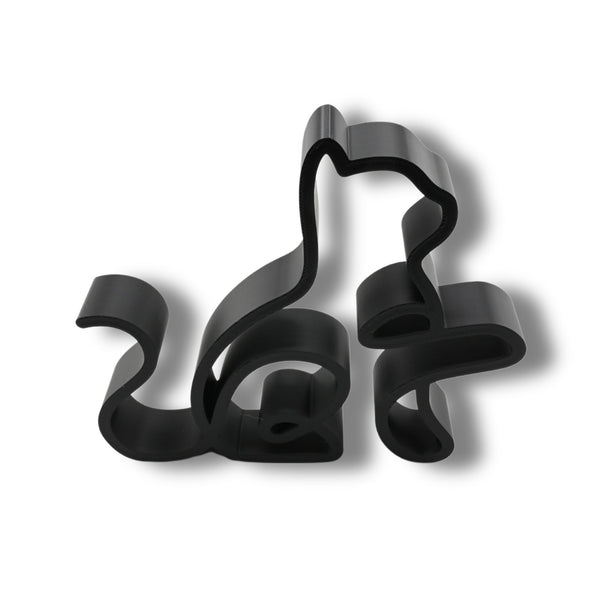 Cat Pawing Sculpture, Minimalist Line Art Cat, Elegant Cat Home Decor, Modern Hobbies and Desk Line Art for Cat Lovers