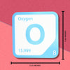 OXYGEN Periodic Table Tile – Educational Wall Art for Science Lovers, 5.6 x 5.6 Inches