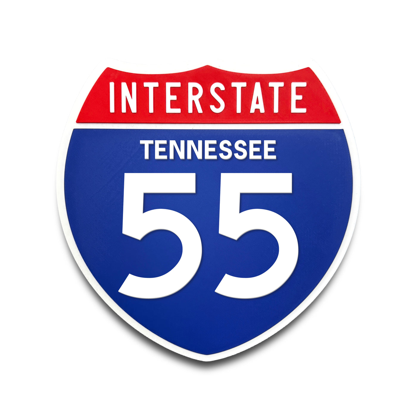 Interstate 55 Tennessee road sign replica front view