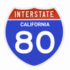 Interstate 80 Road Sign Replica – Personalized Travel Sign | Home & Office Wall Decor (8.54” x 8.53”)