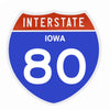 Interstate 80 Road Sign Replica – Personalized Travel Sign | Home & Office Wall Decor (8.54” x 8.53”)