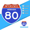 Interstate 80 Road Sign Replica – Personalized Travel Sign | Home & Office Wall Decor (8.54” x 8.53”)