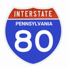 Interstate 80 Road Sign Replica – Personalized Travel Sign | Home & Office Wall Decor (8.54” x 8.53”)