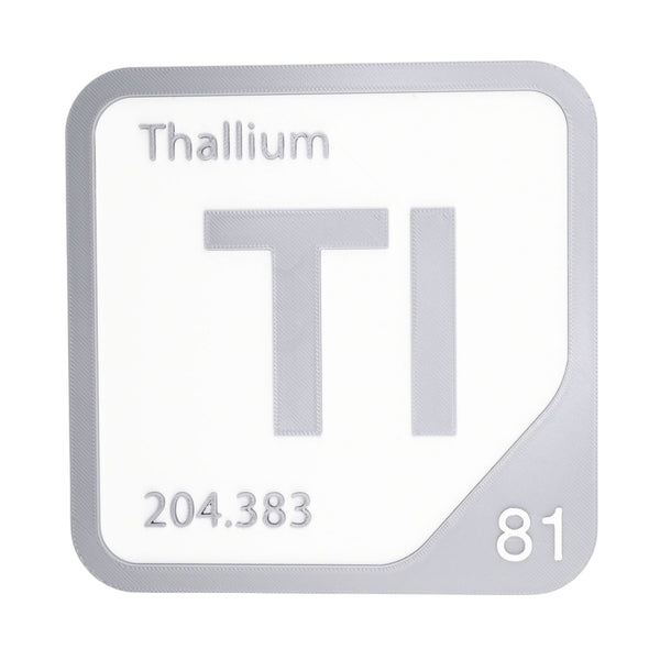 THALLIUM Periodic Table Tile – Educational Wall Art for Science Lovers, 5.6 x 5.6 Inches