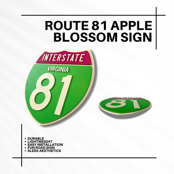 Route 81 Virginia Interstate Apple Blossom Decorative Sign