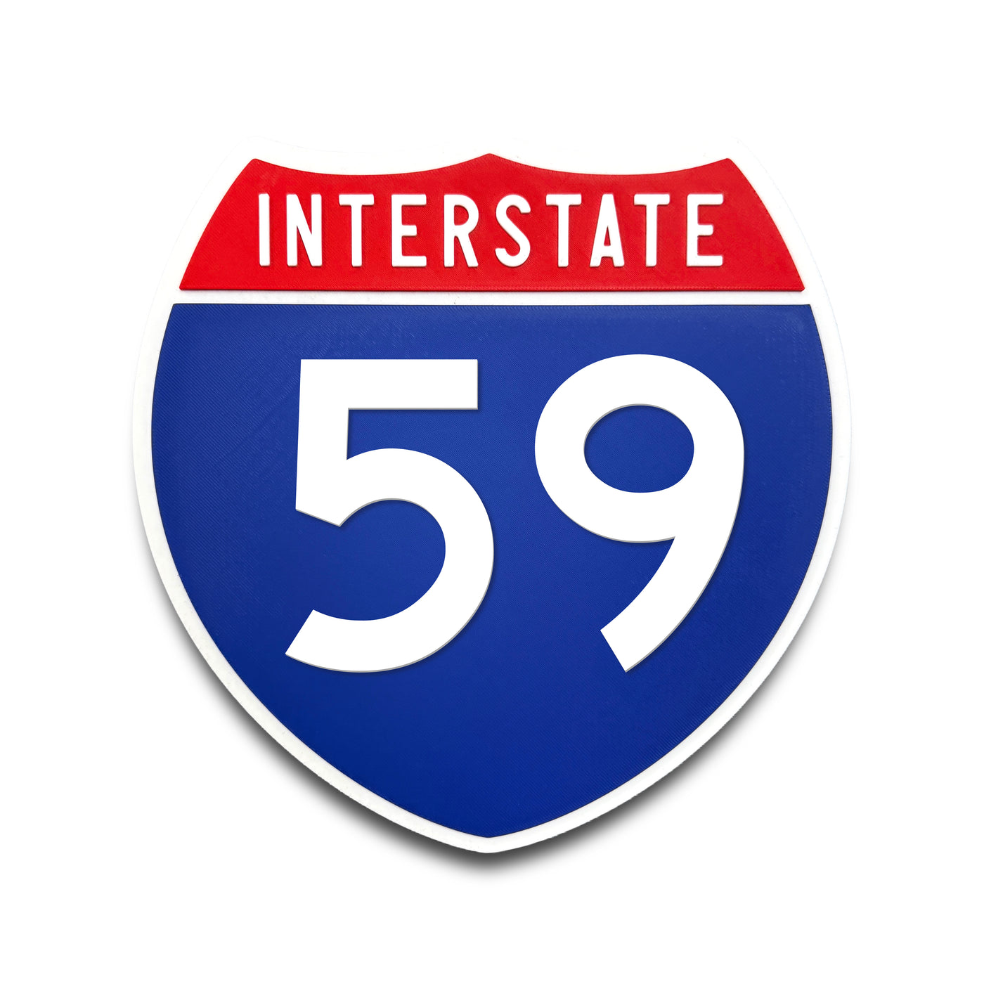 Interstate 59 Number Only road sign replica front view