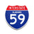 Interstate 59 Alabama road sign replica front view