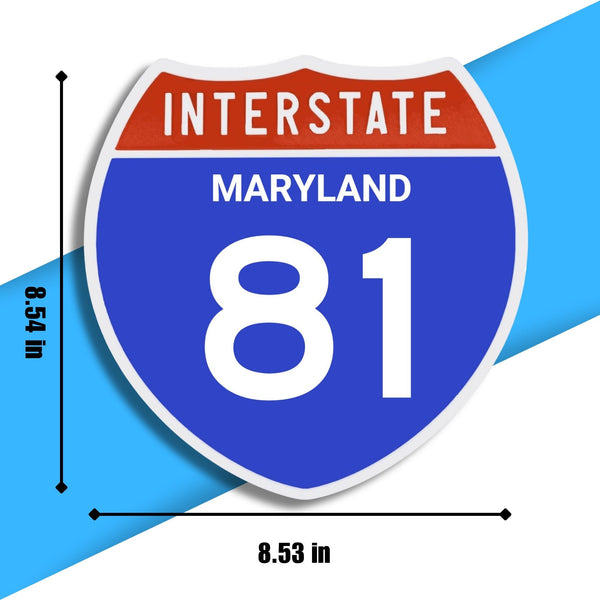 Interstate 81 Road Sign Replica – Personalized Travel Sign | Home & Office Wall Decor (8.54” x 8.53”)