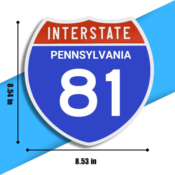 Interstate 81 Road Sign Replica – Personalized Travel Sign | Home & Office Wall Decor (8.54” x 8.53”)
