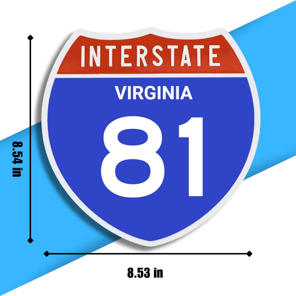 Interstate 81 Road Sign Replica – Personalized Travel Sign | Home & Office Wall Decor (8.54” x 8.53”)