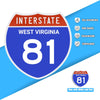 Interstate 81 Road Sign Replica – Personalized Travel Sign | Home & Office Wall Decor (8.54” x 8.53”)