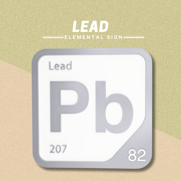 LEAD Periodic Table Tile – Educational Wall Art for Science Lovers, 5.6 x 5.6 Inches
