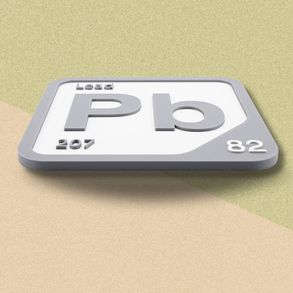 LEAD Periodic Table Tile – Educational Wall Art for Science Lovers, 5.6 x 5.6 Inches