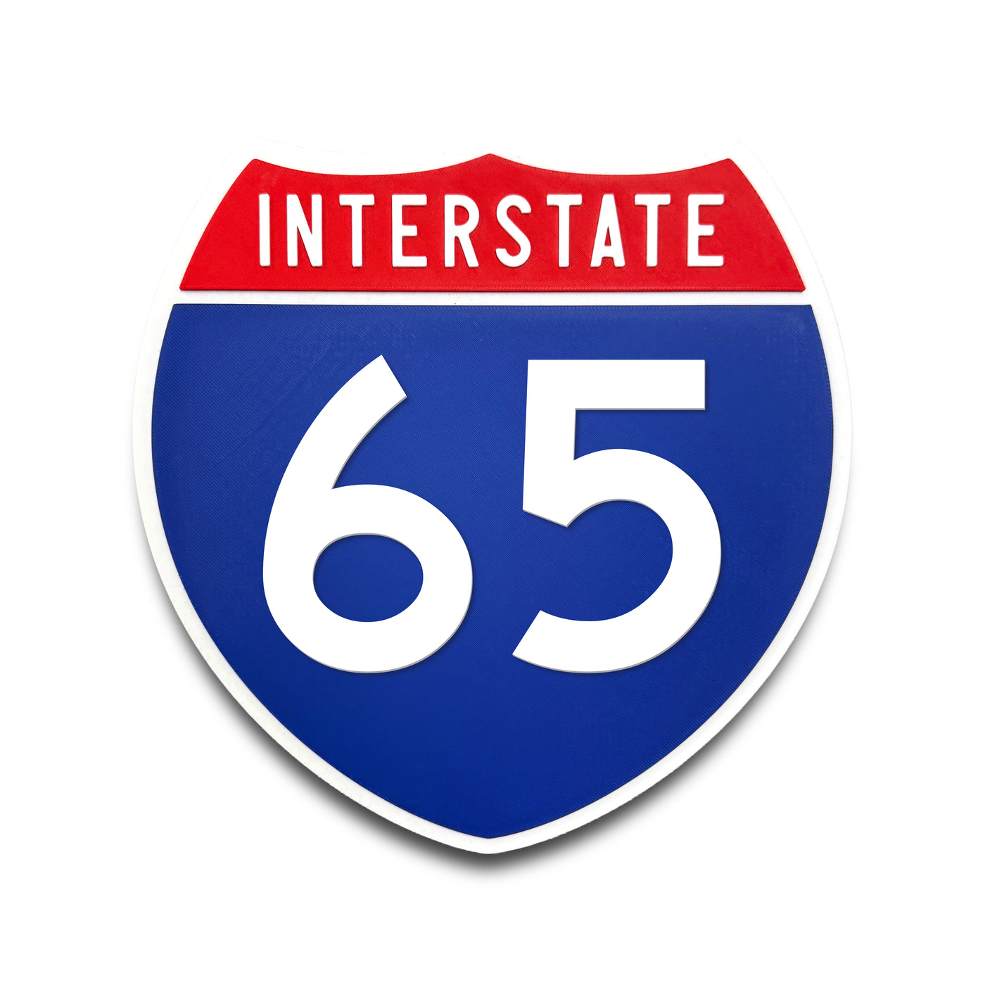Interstate 65 Number Only road sign replica front view