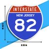 Interstate 82 Road Sign Replica – Personalized Travel Sign | Home & Office Wall Decor (8.54” x 8.53”)