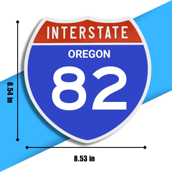 Interstate 82 Road Sign Replica – Personalized Travel Sign | Home & Office Wall Decor (8.54” x 8.53”)