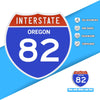 Interstate 82 Road Sign Replica – Personalized Travel Sign | Home & Office Wall Decor (8.54” x 8.53”)