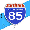 Interstate 85 Road Sign Replica – Personalized Travel Sign | Home & Office Wall Decor (8.54” x 8.53”)