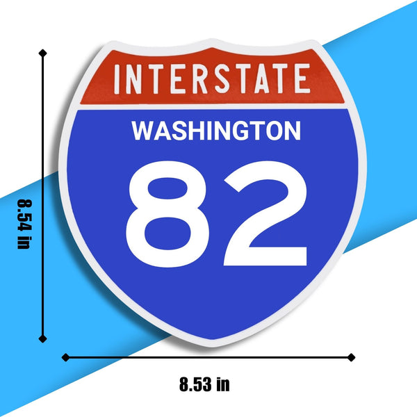 Interstate 82 Road Sign Replica – Personalized Travel Sign | Home & Office Wall Decor (8.54” x 8.53”)